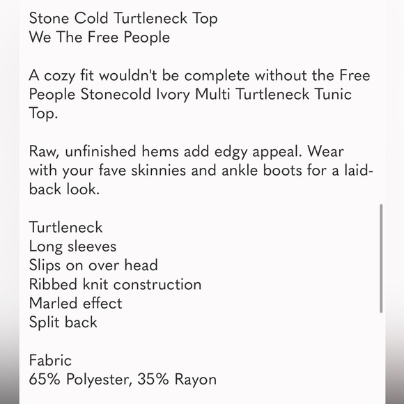 WE THE FREE Stone Cold Turtleneck Tunic - Picture 11 of 12